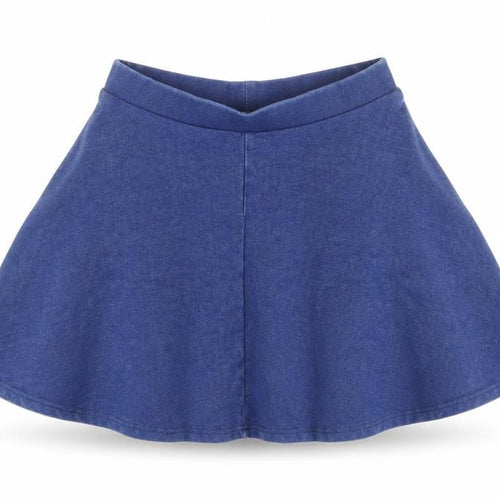 Topshop Womens Blue Cotton Skater Skirt Size 6