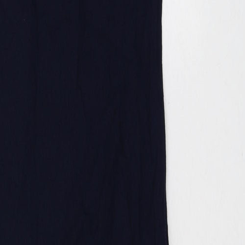 Zara Womens Blue Wool T-Shirt Dress Size XS Round Neck Zip