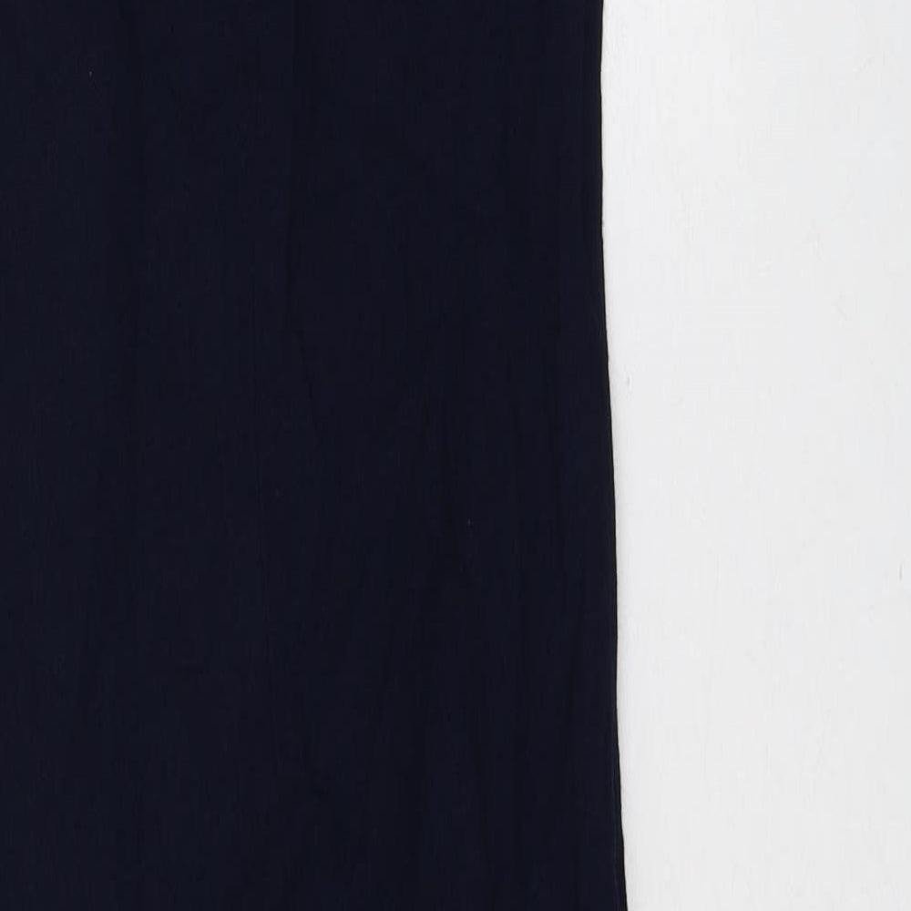 Zara Womens Blue Wool T-Shirt Dress Size XS Round Neck Zip