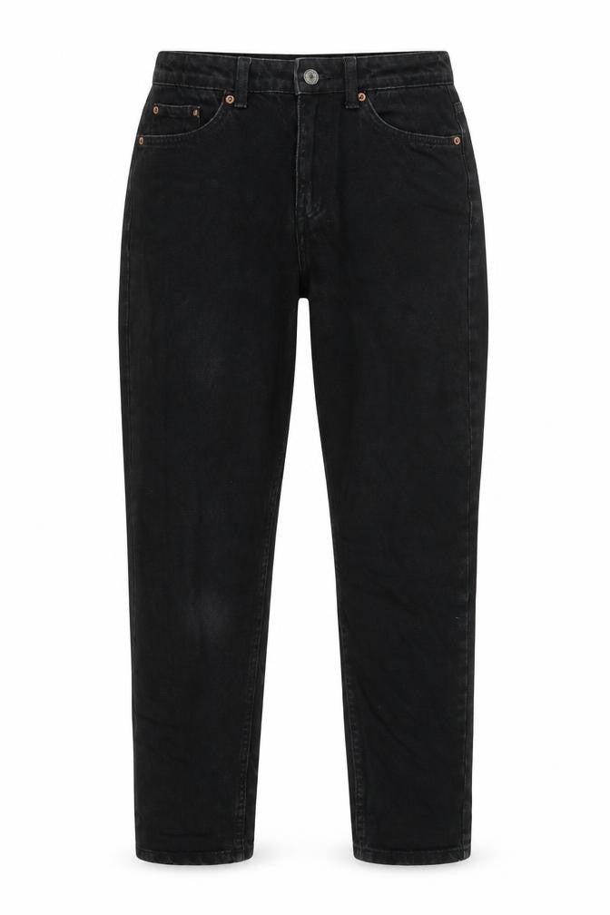 Denim & Co. Womens Black Cotton Straight Jeans Size 10 Regular Zip