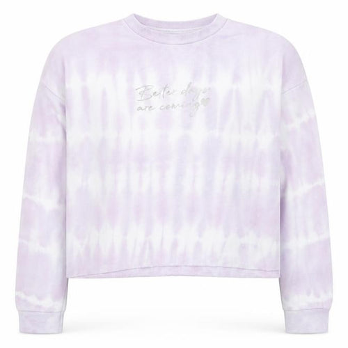 New Look Girls Purple Cotton Pullover Sweatshirt Size 12-13 Years Pullover - Better Days are Coming