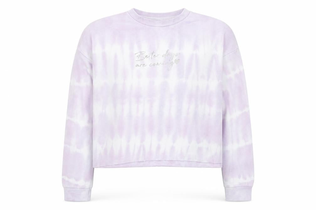 New Look Girls Purple Cotton Pullover Sweatshirt Size 12-13 Years Pullover - Better Days are Coming
