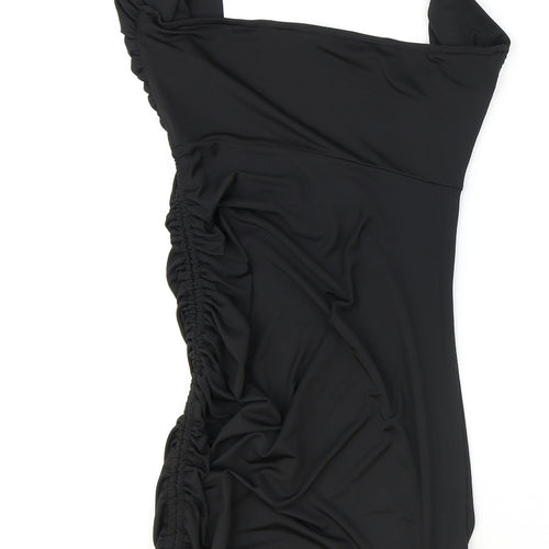 D&M Womens Black Polyester Mini Size S Halter Pullover