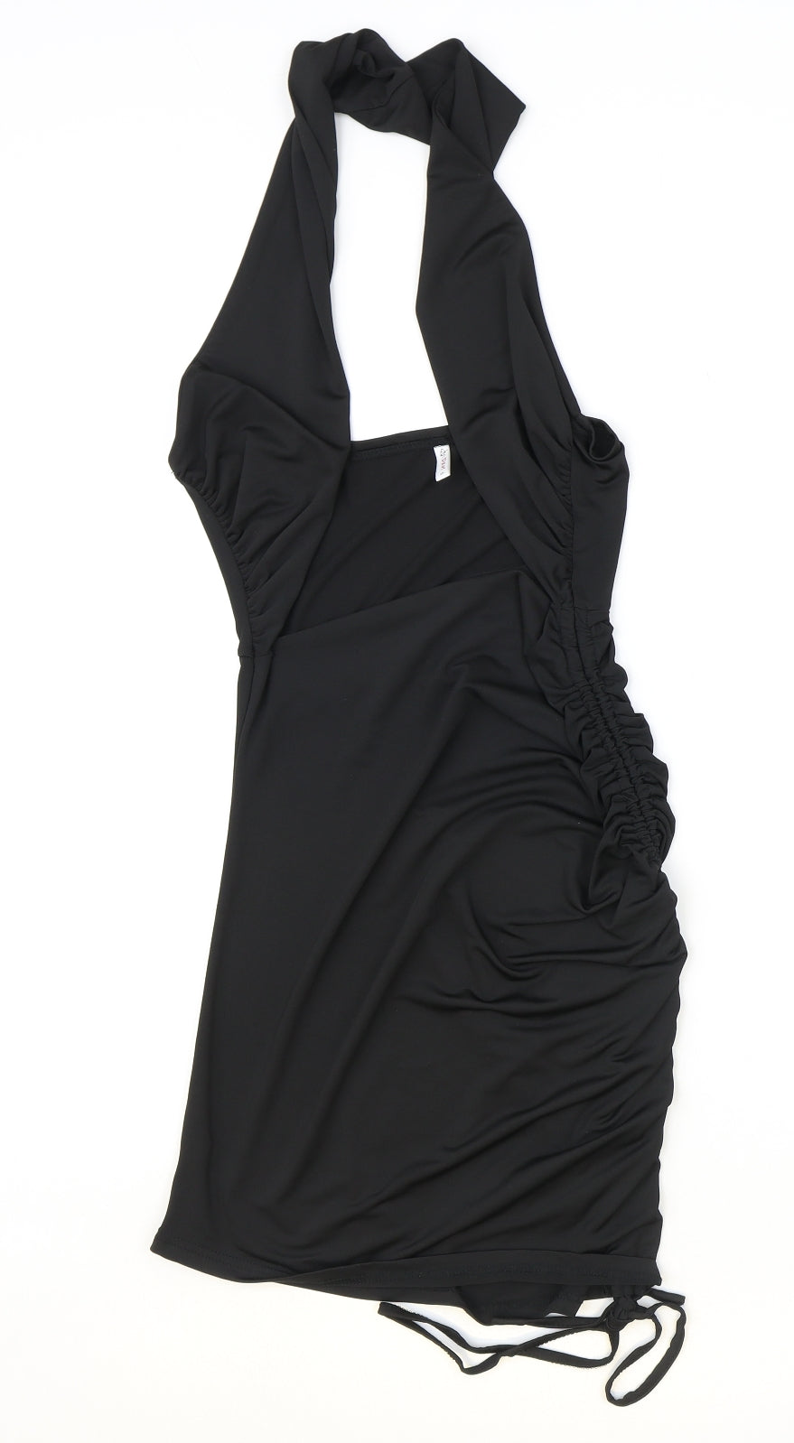 D&M Womens Black Polyester Mini Size S Halter Pullover