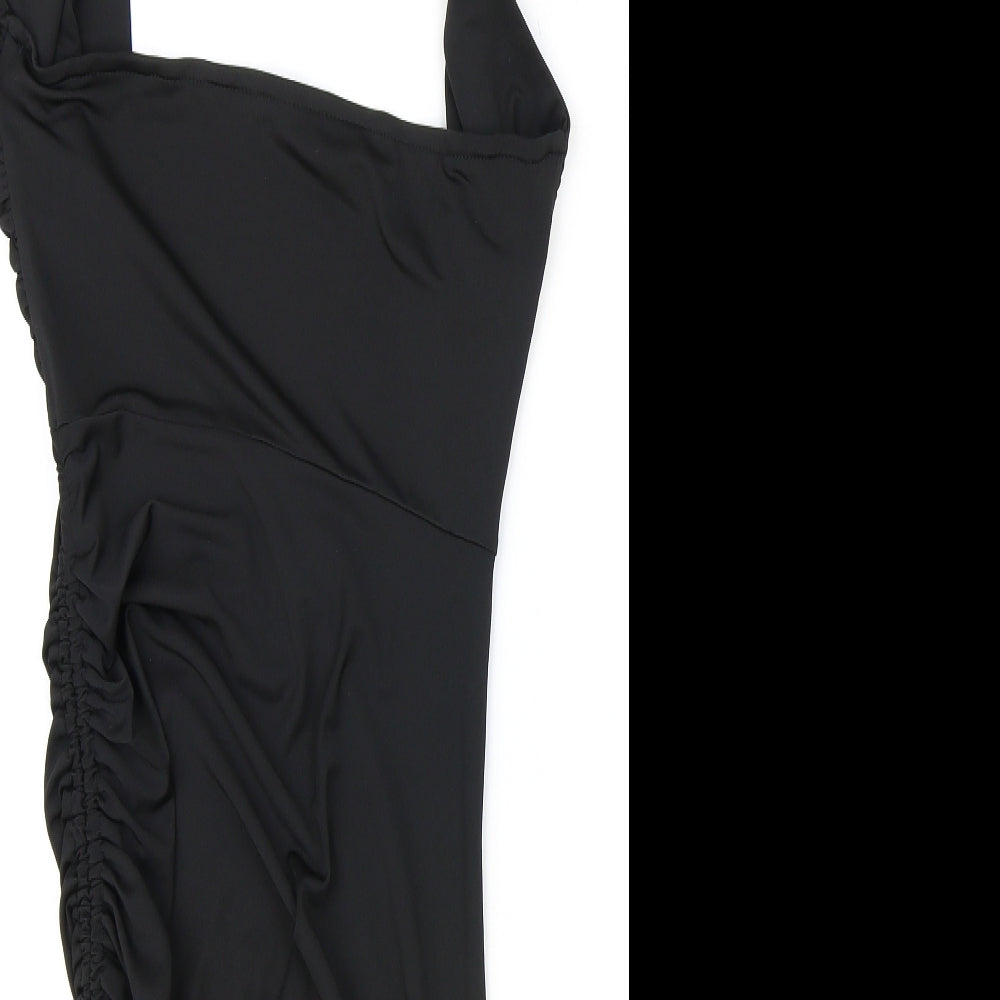 D&M Womens Black Polyester Mini Size S Halter Pullover
