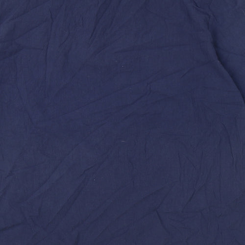 Oyamiki Womens Blue Cotton Basic T-Shirt Size 3XL Round Neck