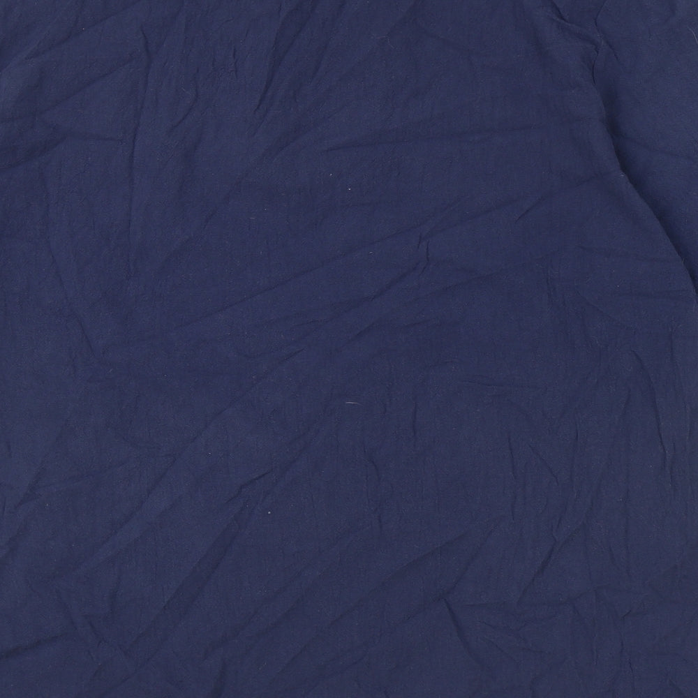 Oyamiki Womens Blue Cotton Basic T-Shirt Size 3XL Round Neck