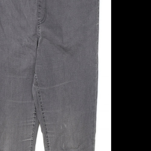 Marks and Spencer Womens Grey Cotton Straight Jeans Size 18