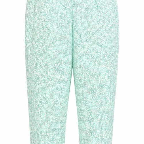 COS Womens Green Geometric Viscose Carrot Trousers Size 10 Regular Zip
