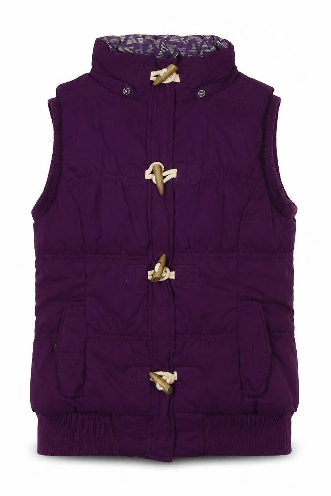 Debenhams Womens Purple Gilet Jacket Size 10 Zip