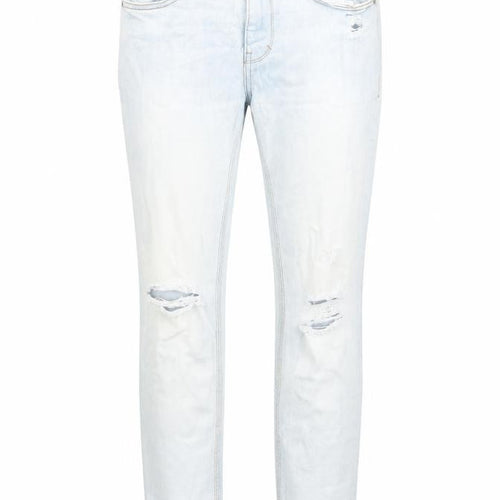 Preworn Womens Blue Cotton Skinny Jeans Size 10 Regular Zip