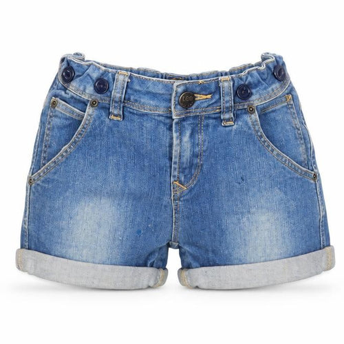 Lee Cooper Girls Blue Cotton Hot Pants Shorts Size 8 Years Regular Zip