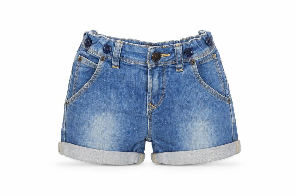 Lee Cooper Girls Blue Cotton Hot Pants Shorts Size 8 Years Regular Zip