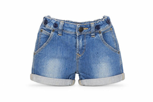 Lee Cooper Girls Blue Cotton Hot Pants Shorts Size 8 Years Regular Zip