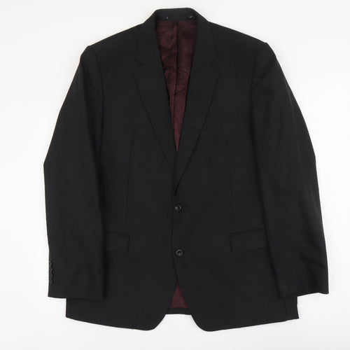 Magee Mens Grey Polyester Jacket Suit Jacket Size XL Regular