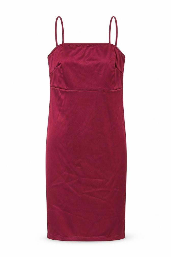 Front view of Motel Rocks women’s purple polyester slip dress, size S, square neck pullover