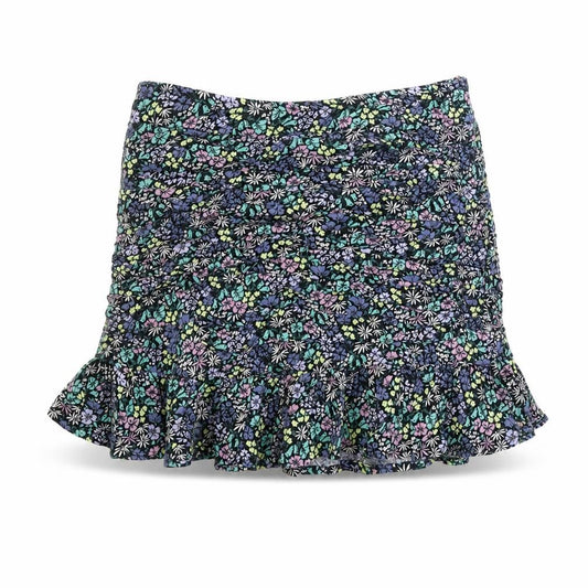 Marks and Spencer Girls Multicoloured Geometric Viscose A-Line Skirt Size 7-8 Years Regular Zip