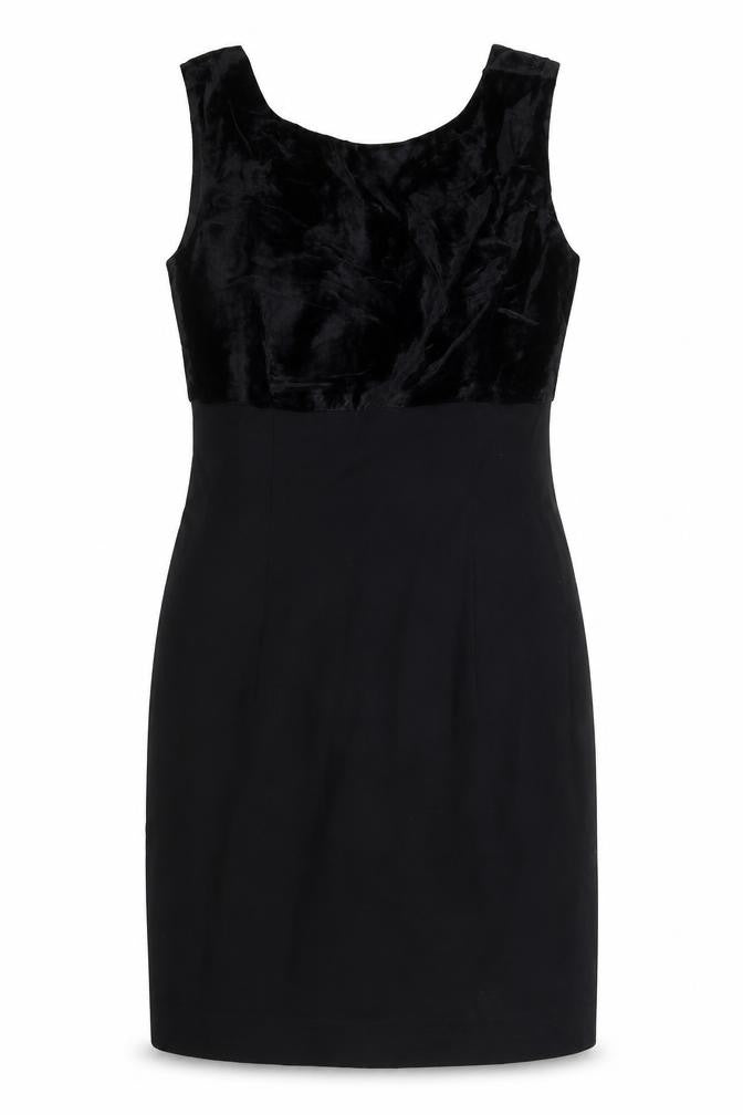 Susan Woolf Womens Black Polyester Pencil Dress Size 10 Scoop Neck Zip