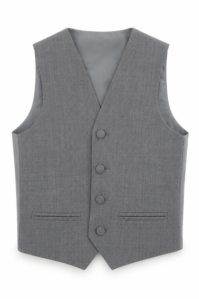 Berlington Bertie Boys Grey Jacket Waistcoat Size 5-6 Years Button