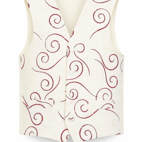 HEIRLOOM Boys Ivory Geometric Jacket Waistcoat Size 5-6 Years Button