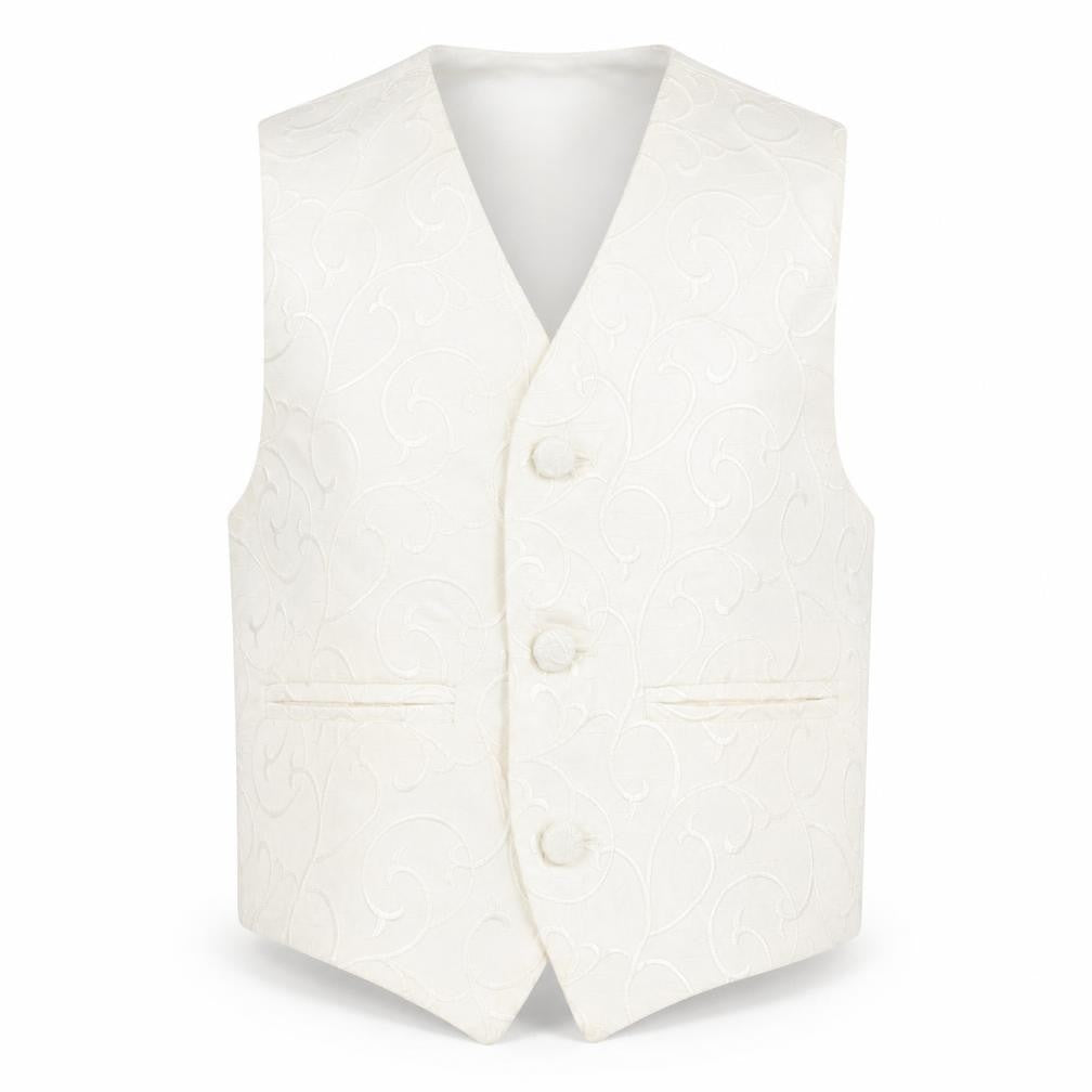Pronuptia Boys Ivory Geometric Jacket Waistcoat Size 3-4 Years Button
