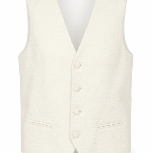 Pronuptia Boys Ivory Jacket Waistcoat Size 11-12 Years Button