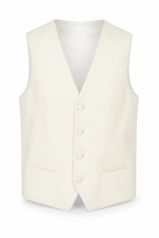 Pronuptia Boys Ivory Jacket Waistcoat Size 11-12 Years Button