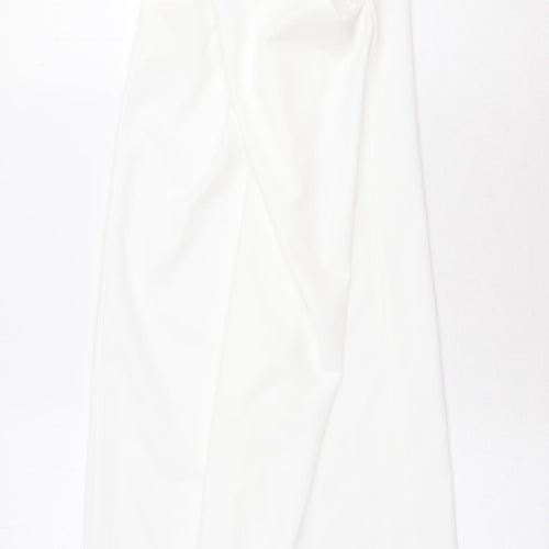 Zara Womens White Polyester Sheath Size S Round Neck Pullover
