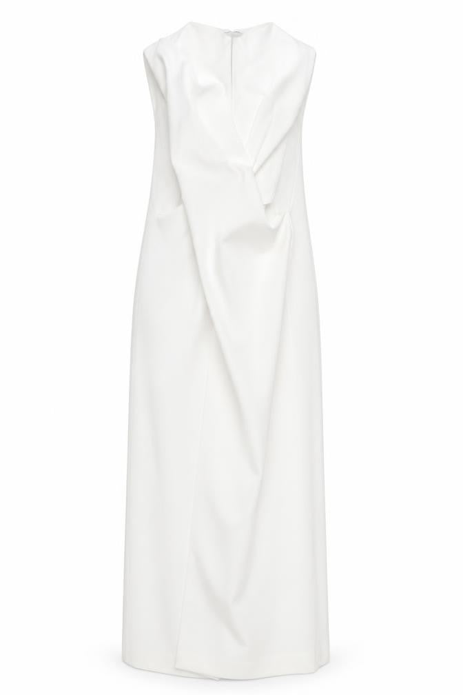Zara Womens White Polyester Sheath Size S Round Neck Pullover
