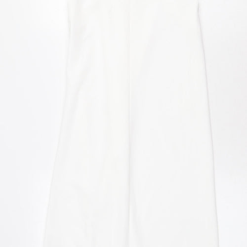 Zara Womens White Polyester Sheath Size S Round Neck Pullover