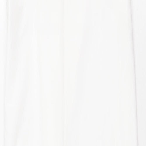 Zara Womens White Polyester Sheath Size S Round Neck Pullover
