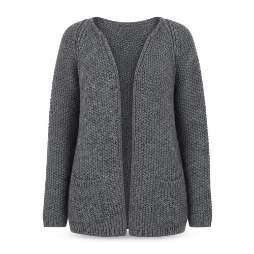 NEXT Womens Grey V-Neck Acrylic Cardigan Jumper Size XS