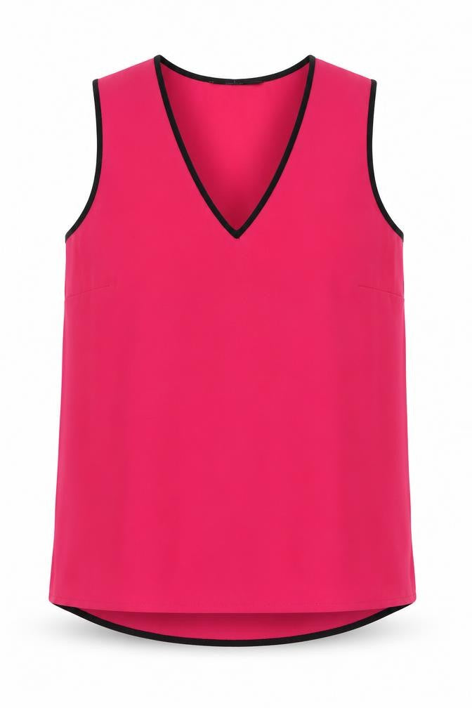 Next Womens Pink Polyester Basic Tank Size 8 V-Neck