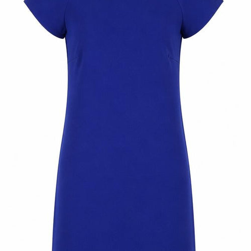 Missi London Womens Blue Polyester A-Line Size 8 Round Neck Zip