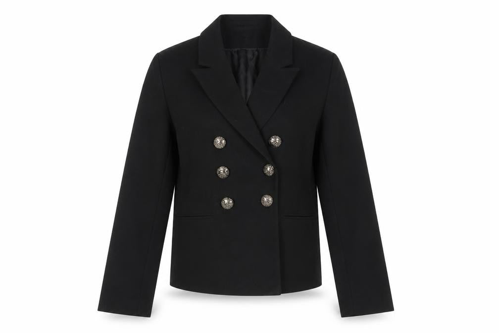 Divided by H&M Womens Black Polyacrylate Fibre Jacket Blazer Size 8