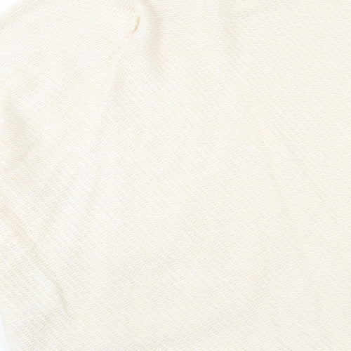 Primark Womens Ivory Round Neck Cotton Pullover Jumper Size 12 Pullover