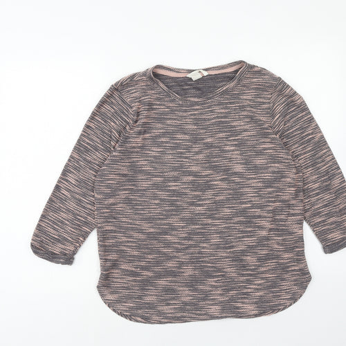 H&M Womens Pink Round Neck Polyester Pullover Jumper Size S Pullover