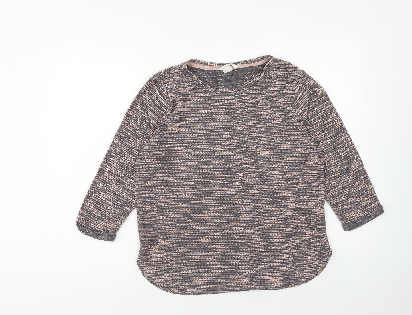 H&M Womens Pink Round Neck Polyester Pullover Jumper Size S Pullover