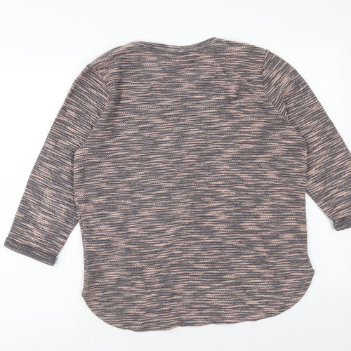 H&M Womens Pink Round Neck Polyester Pullover Jumper Size S Pullover