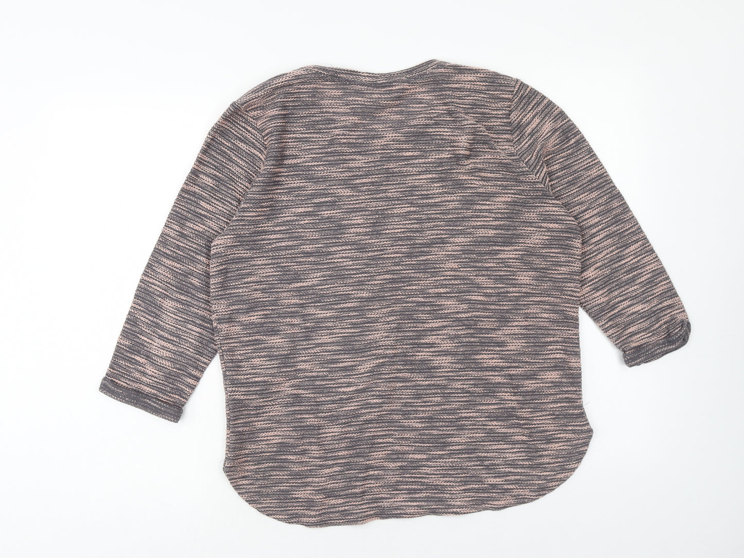 H&M Womens Pink Round Neck Polyester Pullover Jumper Size S Pullover