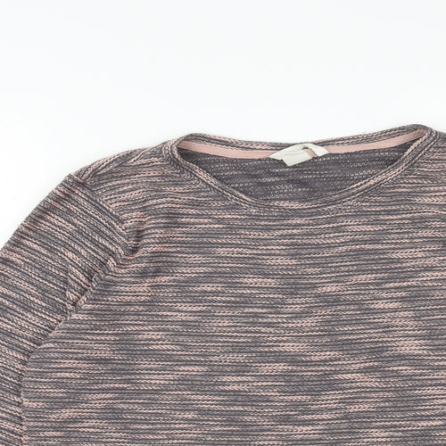 H&M Womens Pink Round Neck Polyester Pullover Jumper Size S Pullover