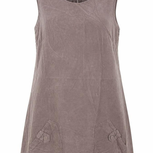 M&Co Womens Brown Cotton A-Line Size 14 Scoop Neck Zip