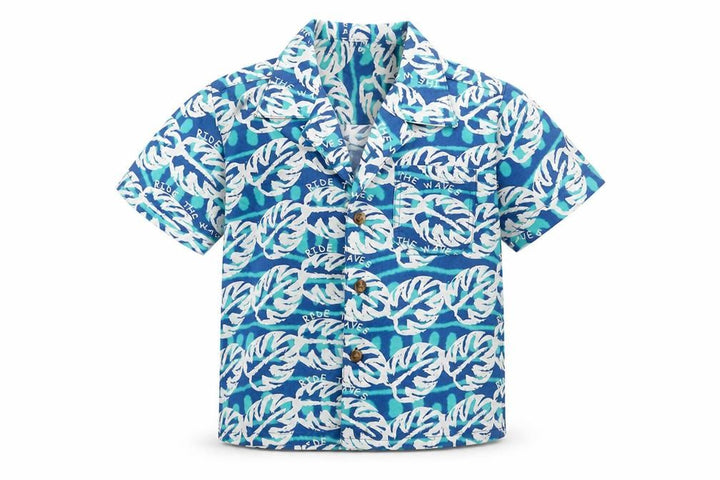 Mothercare Boys Blue Geometric Cotton Basic Button-Up Size 9-12 Months V-Neck Button