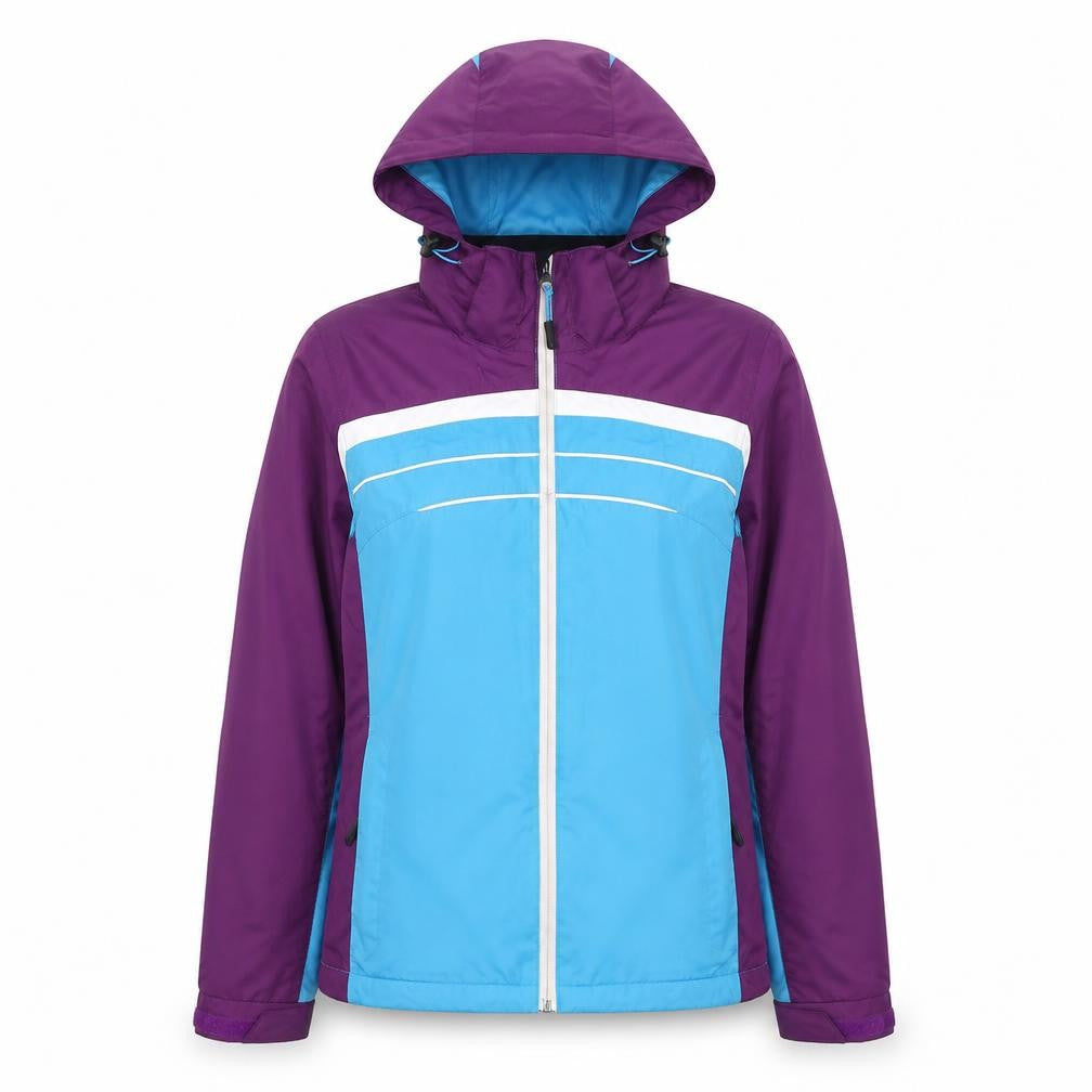 Cribit Womens Purple Geometric Jacket Size 12 Zip