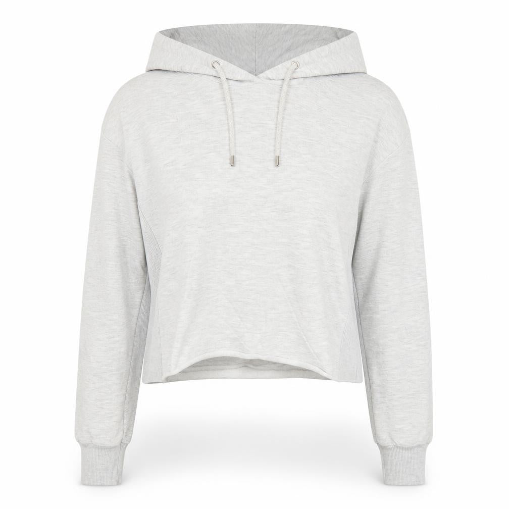 Front view of Primark women’s grey cotton pullover hoodie, size S, pullover