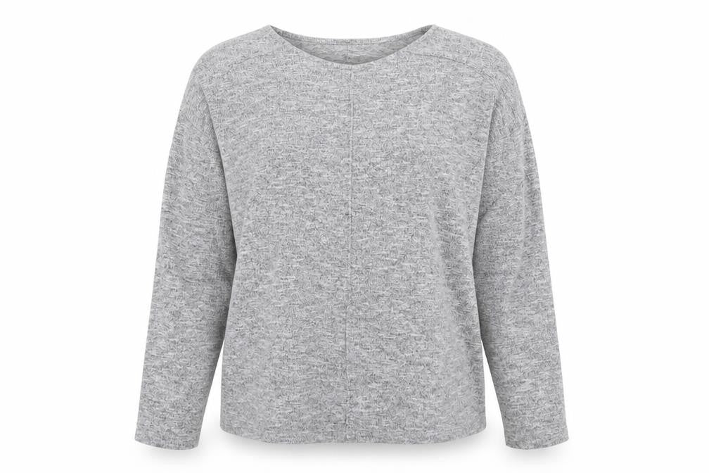 Dunnes Womens Grey V-Neck Polyester Pullover Jumper Size 16