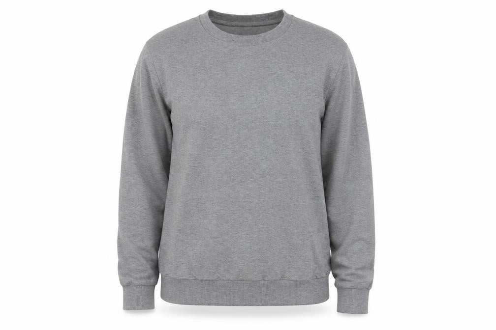 Front view of Nadasha women’s grey cotton pullover sweatshirt, size M, pullover - his queen