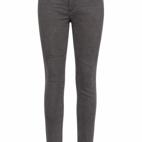 Pieces Womens Grey Cotton Skinny Jeans Size 26 in L30 in Regular Button