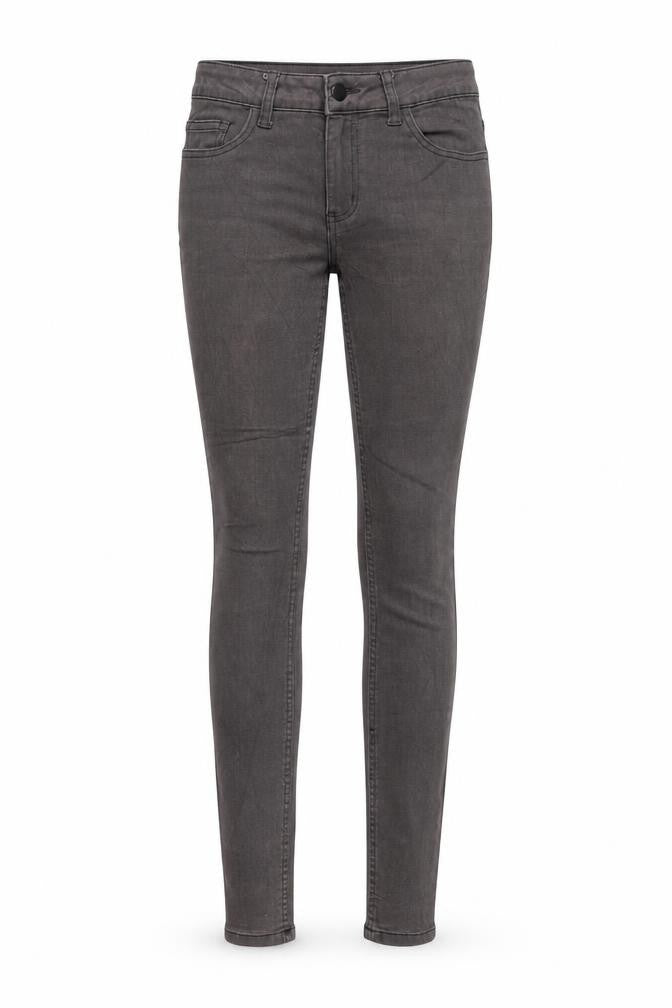 Pieces Womens Grey Cotton Skinny Jeans Size 26 in L30 in Regular Button