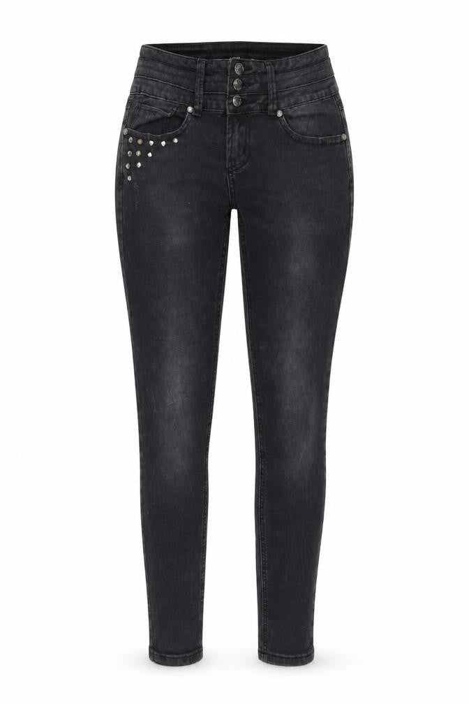 Annule Womens Grey Cotton Skinny Jeans Size 28 in L31 in Regular Button